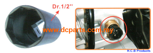 TRUCK POSITION SENSOR SOCKET Dr. 1/2, 8 POINTS, 27mm