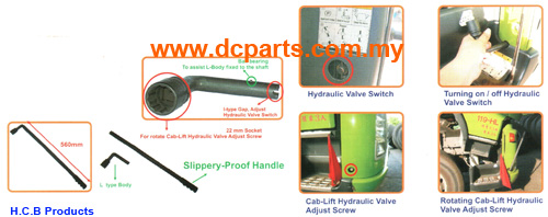 VOLVO TRUCK CAB REMOVAL WRENCH 12 POINTS, 22 mm