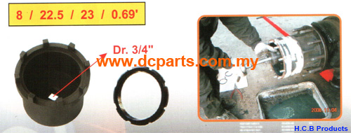 SCANIA 420 AXLE HUB NUT SOCKET Dr. 3/4, 8 TEETH