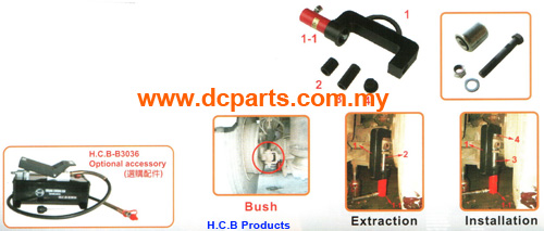 YORK ROTATING AXLE SHAFT TIE ROD BUSH REMOVAL/ INSTALLATION KIT 