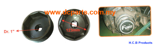 FUWA WHEEL SHAFT COVER SOCKET Dr.1, 8 POINTS, 123mm