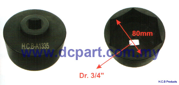  European Truck Repair Tools VOLVO FM12 KING PIN UPPER COVER SOCKET Dr.3/4, 6 POINTS, 80mm A1335 