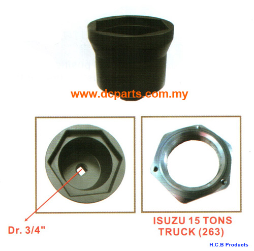 IVECO AXLE NUT SOCKET H36,6 POINTS, 98mm, Dr.3/4