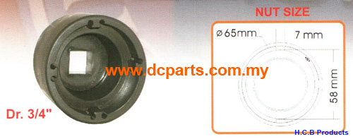 SCANIA 8 SPEED BUS TRANSMISSION NUT SOCKET Dr 3/4