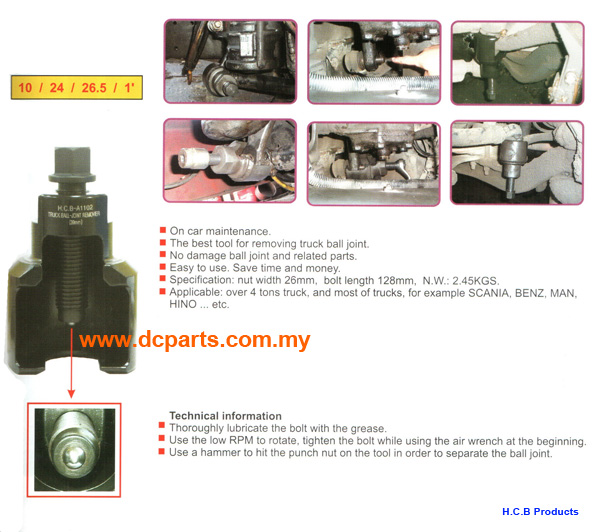 TRUCK BALL JOINT REMOVER 39mm PAT. M 362085