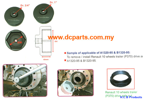 SPECIAL SOCKETS FOR TRUCK Dr. 1, 6 POINTS