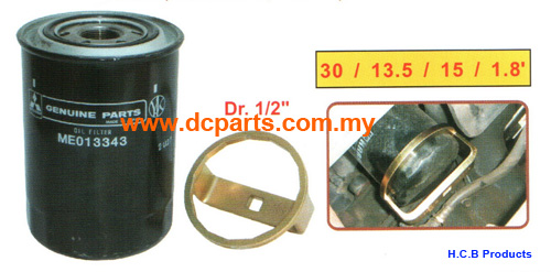 MITSUBISHI CANTER 3.5 TONS OIL FILTER WRENCH Dr. 1/2, 15 POINTS, 100mm